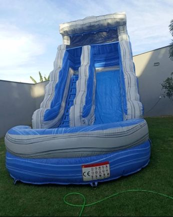  Aluguel de Brinquedos Tobogã Onda Azul